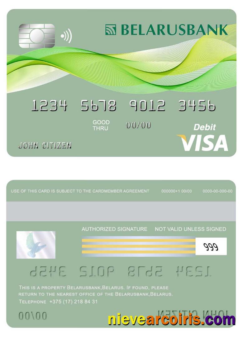 Belarus Belarusbank visa card